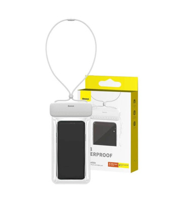 "Baseus AquaGlide" vandeniui atsparus telefono dėklas su skaidriu užraktu "Moon White