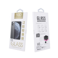 Grūdintas stiklas 10D, skirtas "iPhone 12" / "12 Pro" 6,1 juodas rėmelis