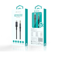 "Devia" garso kabelis "Ipure EC619 Lightning" - lizdas 3,5 mm 1,0 m juodas