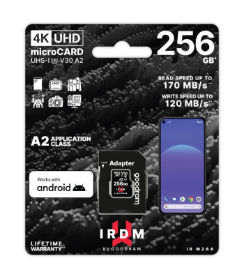 "GoodRam" atminties kortelė IRDM 256GB microSD UHS-I U3 V30 su adapteriu