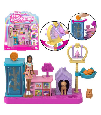 Mattel Barbie Mini Land veterinarijos lėlė + augintiniai ir aksesuarai ZA6041 A