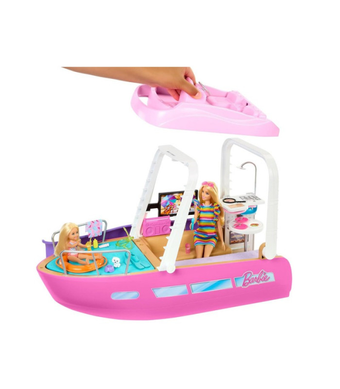 Mattel Barbie Motorlaivis lėlėms su VIDAUS TRANSFORMACIJA + priedais ZA6042