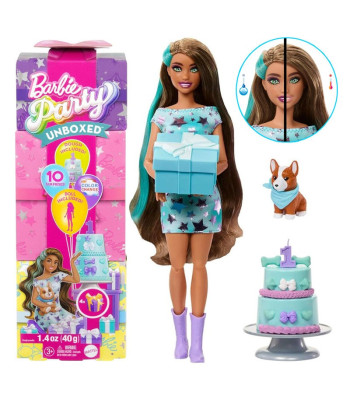 Mattel Barbie Party lėlė iš serijos „Gimtadienis“ + korgis ZA6066