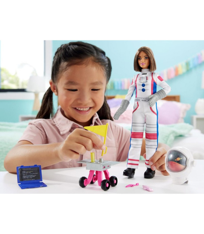 Mattel Barbie lėlė Astronauto + kosmoso aksesuarai ZA6051