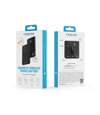 "Forever" belaidis maitinimo šaltinis MATB-200 20W PD 5000 mAh magnetinis juodas