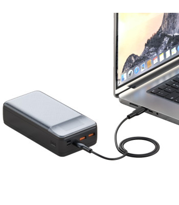 XO nešiojamojo kompiuterio maitinimo bankas PR201 65W 30000mAh, juodas