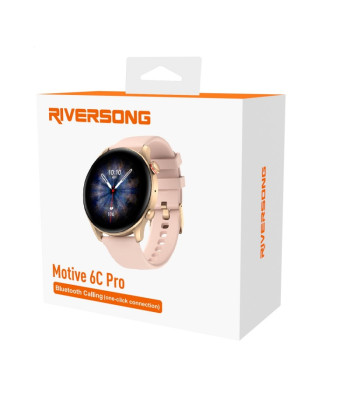 "Riversong" išmanusis laikrodis "Motive 6C Pro" rožinio aukso SW64