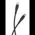 "Maxlife" MXUC-08 kabelis USB-C - USB-C 1,0 m 60W juodas nailonas