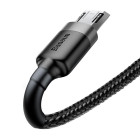Baseus kabelis Cafule USB - microUSB 0,5 m 2,4A pilkai juodas