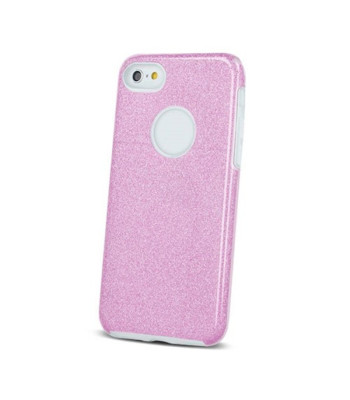Blizgučiai 3in1 dėklas Samsung Galaxy S21 pink