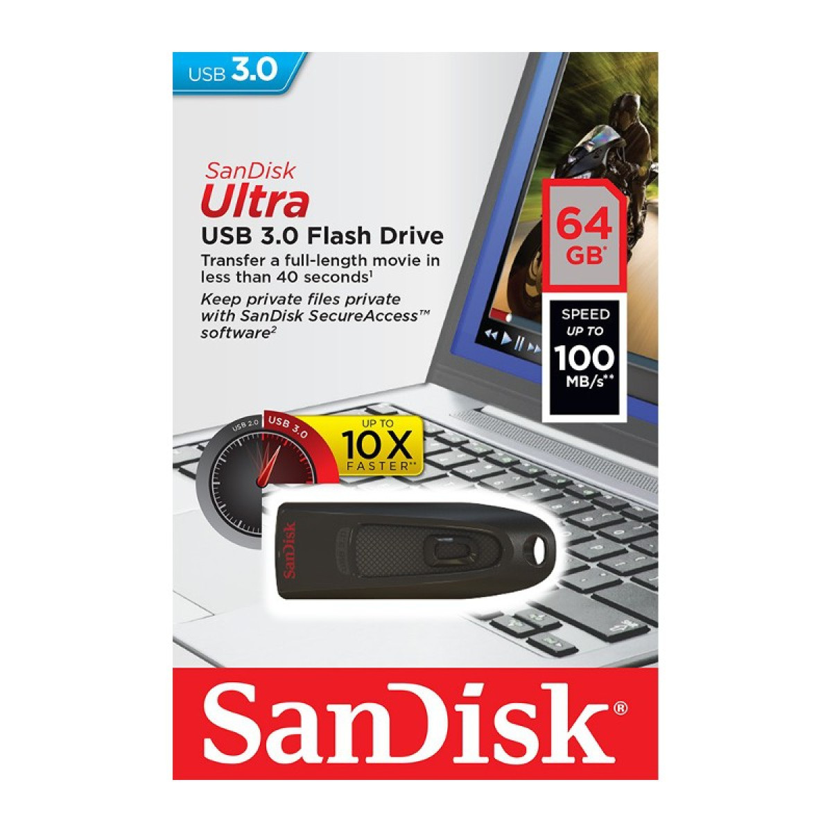 "SanDisk pendrive" 64GB USB 3.0 Cruzer Ultra