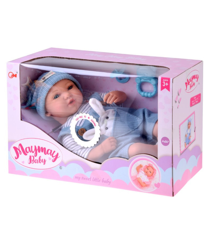 Interaktyvi BOBAS lėlė 46 cm - mėlynuose šortuose + aksesuarai ZA5835