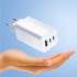 "Allity" sieninis įkroviklis GaN PD QC ATC-01-65WACC 2x USB-C 1x USB-A 65W baltas