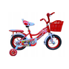 Vaikiškas dviratis su pagalbiniais ratukais 12 colių ratais Raudonas PR-1508